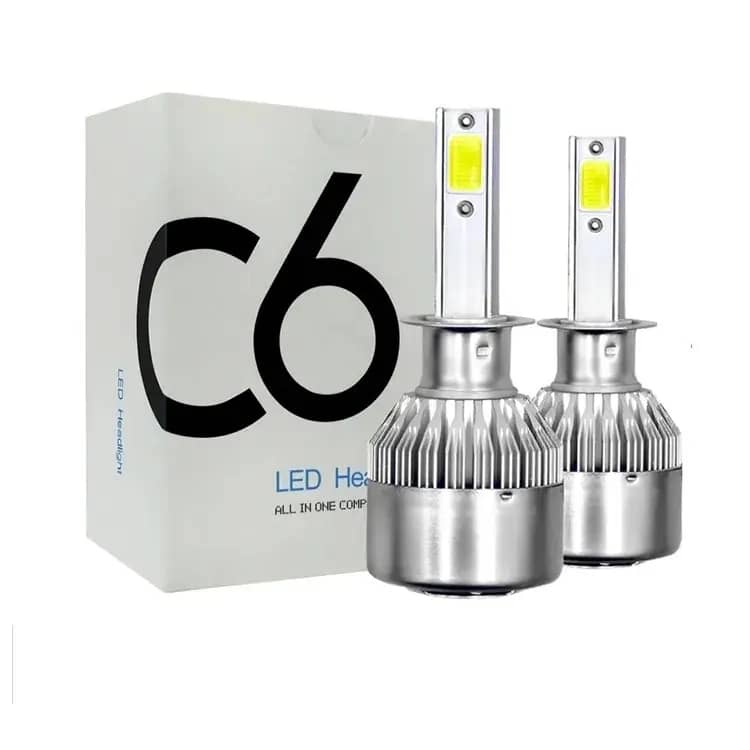 White COB C6 LED Headlight H1 H3 H4 H7 H8 H13 LED Headlight Bulbs for car