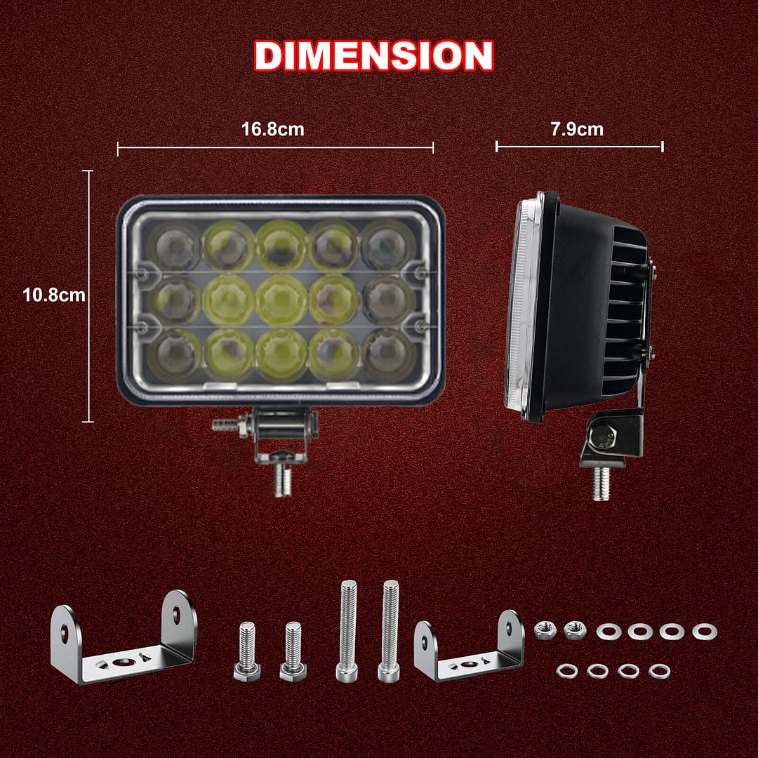 Police cars 3000LM 6x4 LED Work Light
