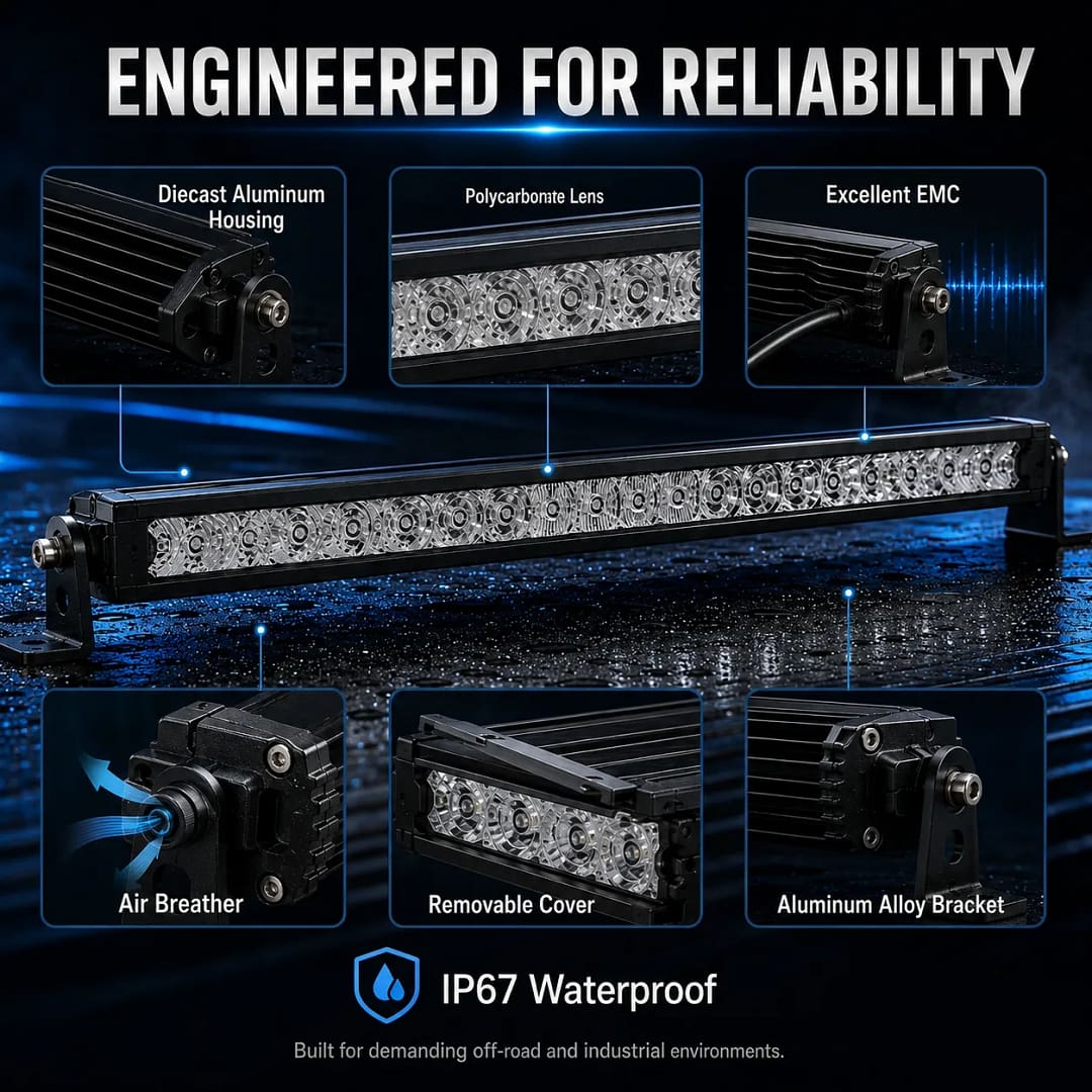 OSRAM LED Light Bar with durable die-cast aluminum housing