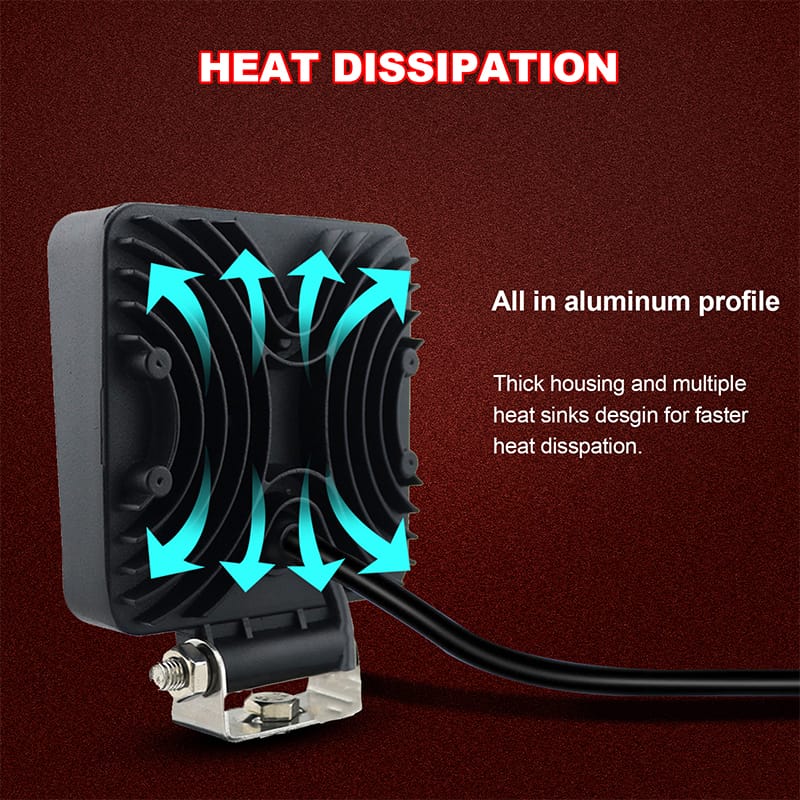 126Watts high power LED WORK LIGHT cooling effect