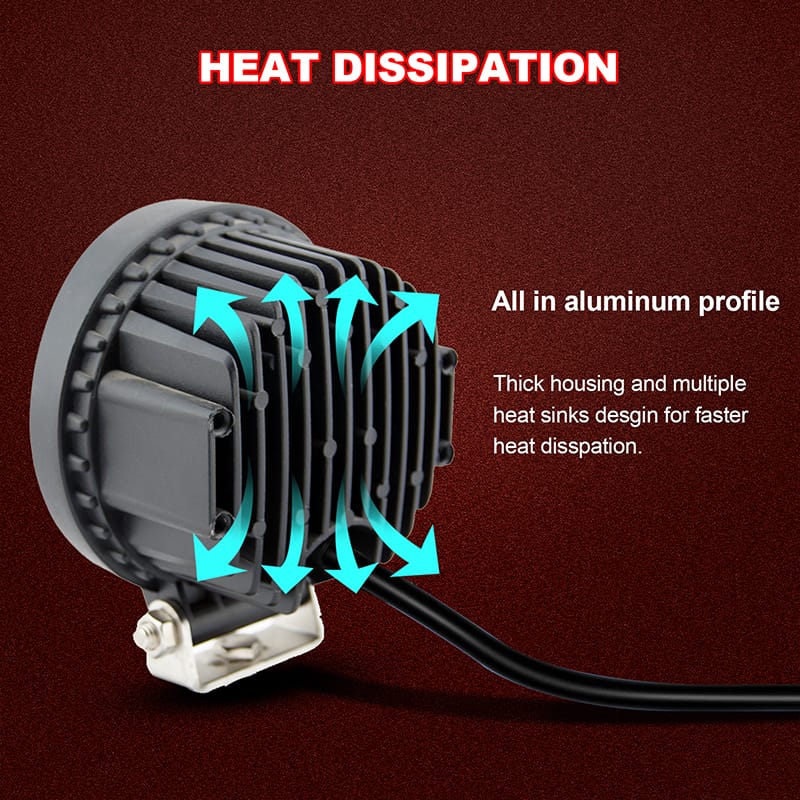 42Watts Round 2800 Lumens LED WORK LIGHT Cooling Effect