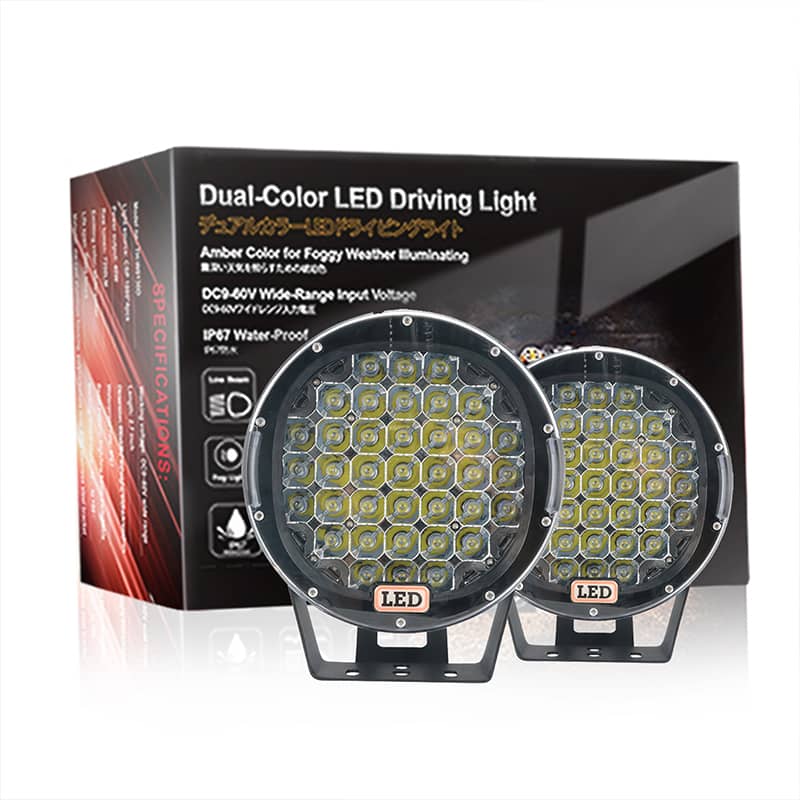 4440LM 8.6 inch round high power 111W led work light color box