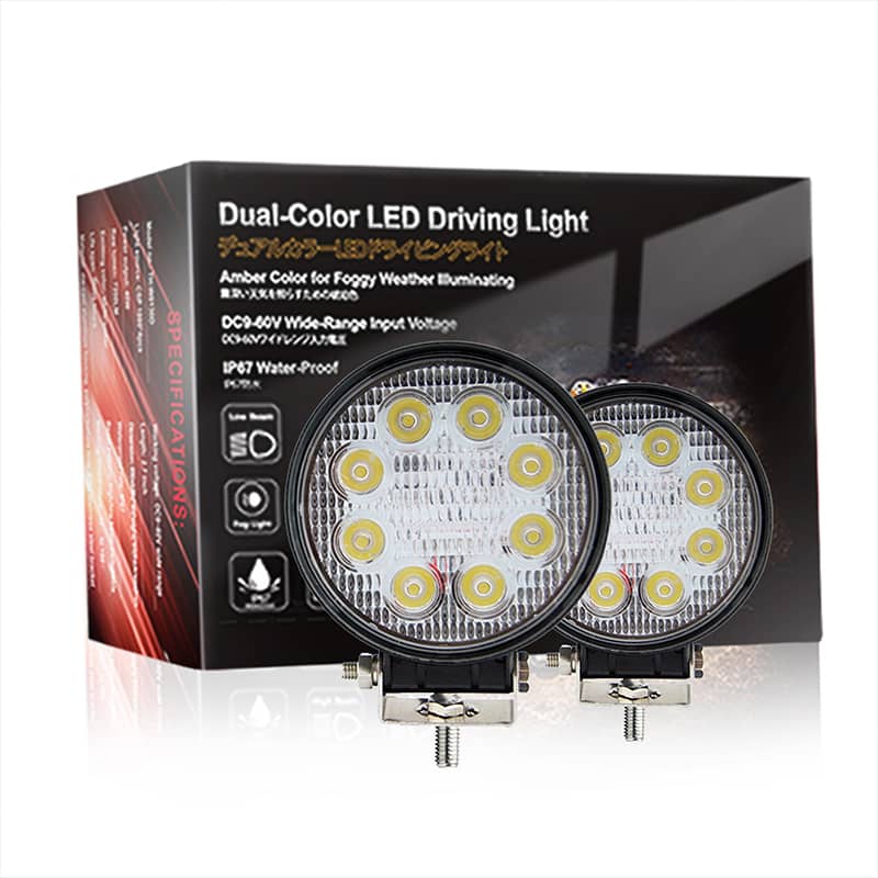 Round 4.5 inches 24W off-road vehicle LED WORK LIGHT color box display
