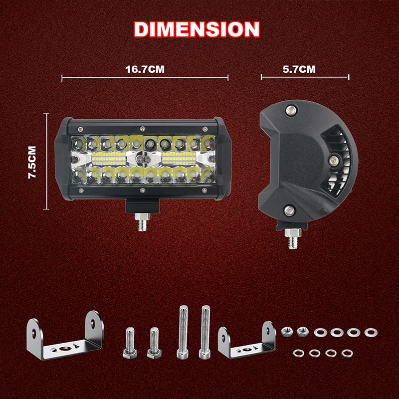 TEEHON 60W 90W 120W aluminum alloy bracket Combo beam led work light bars for UTV ATV Jeep Truck Boat Accessories Details