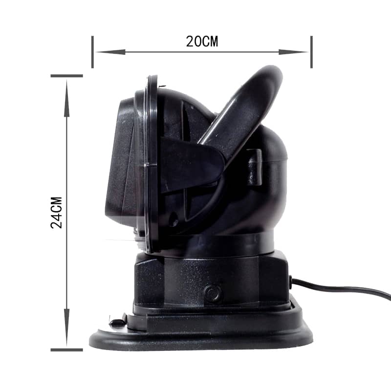 50W 3600LM 9-30V 7 INCH Marine Lighthouse Ship Search Lights Search Lights Dimensions