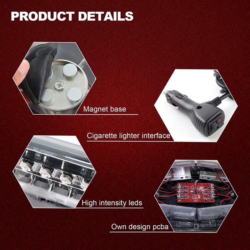28 warning light accessories with remote control strobe modes