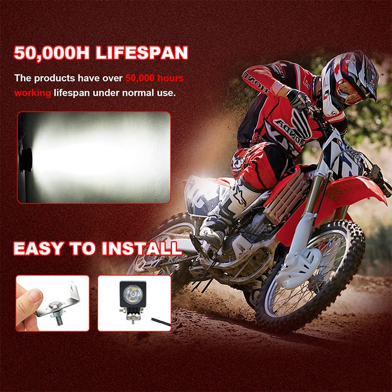 anti-electromagnetic interference EMC led work light for motorcycle lights