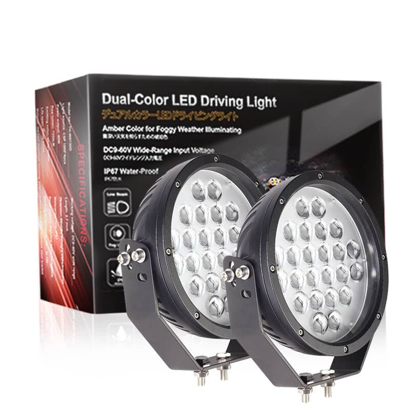 Forklift engineering vehicle round 72 watts LED Work Light