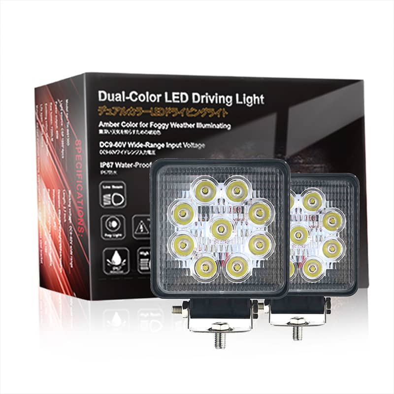 27 Watts square LED Work light color box
