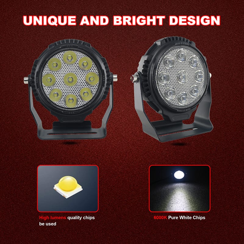 12v led work light 48w offroad round auto led work light Lamp bead quality details