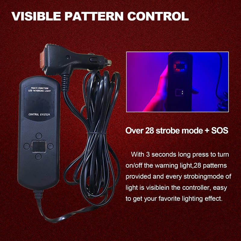 Introduction of 28 kinds of warning lights with remote control strobe mode