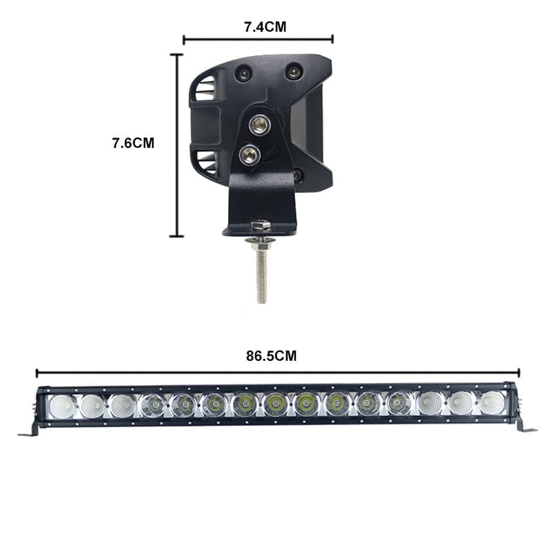 K1 150W Single-Row Reflector Version LED Light Bar Size