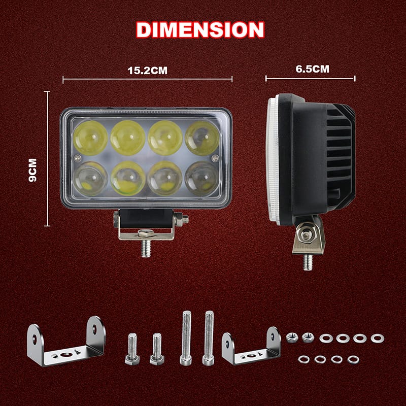 square led truck work light 1600LM 6 Inch 24W 12v tractor led truck work light Accessories