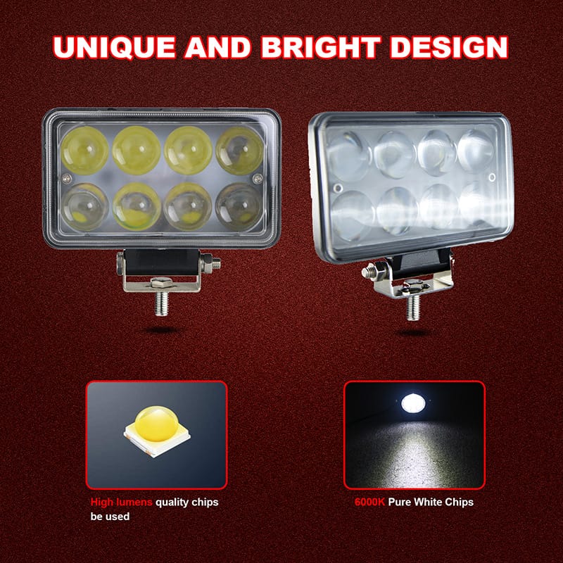 square led truck work light 1600LM 6 Inch 24W 12v tractor led truck work light High quality lamp beads