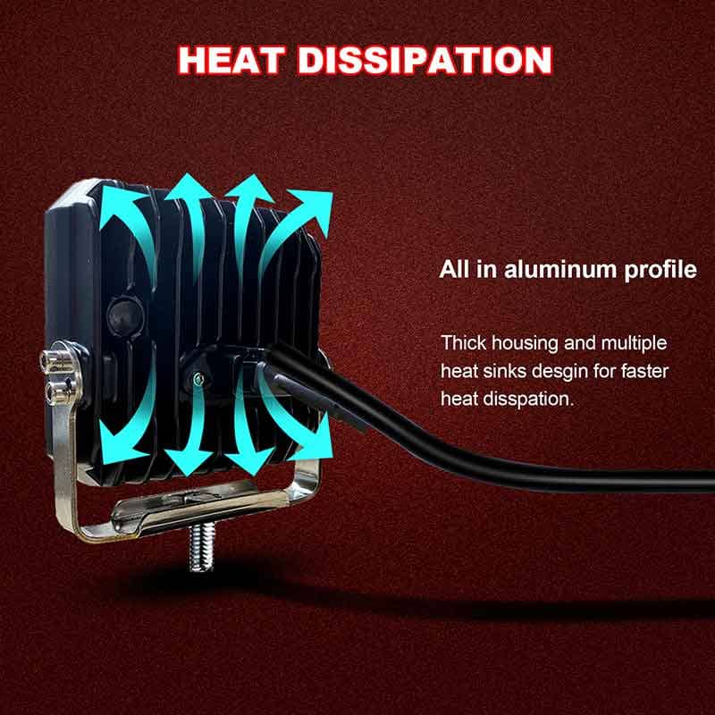 30Watts led work light heat dissipation