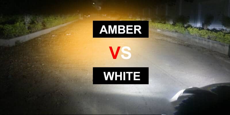 Amber and white off-road light